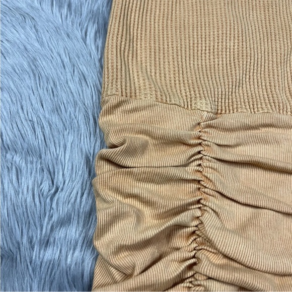 Free People FP One Katya Thermal Tank Dress Golden Yellow Mimosa Size M - Picture 5 of 9